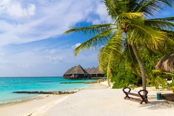Tischdecke Landschaft von Resort Island, Malediven © ayusloth