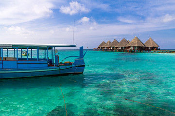 water villas and boat