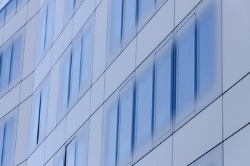 glass surface of a building