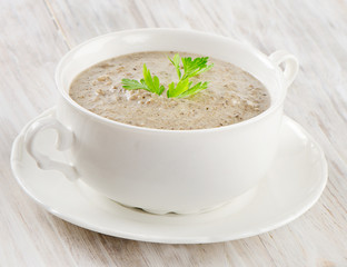 Creamy mushroom soup