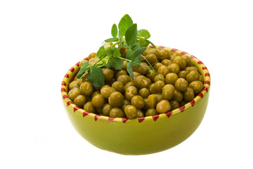 Marinated green peas