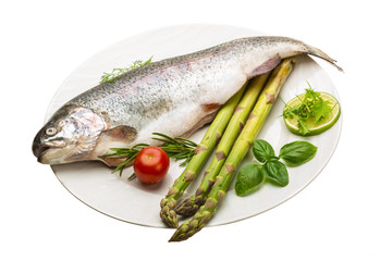 Fresh raw rainbow trout