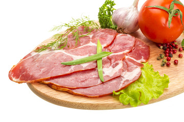 Bacon with vegetables
