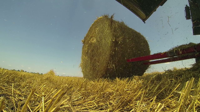 Hay Baler in Action