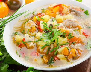 Bowl of vegetable Soup