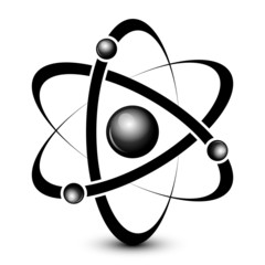 Vector black atom icon