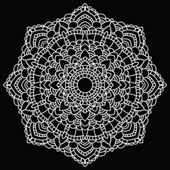 Round lace pattern. Mandala. - obrazy, fototapety, plakaty