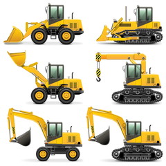 Vector Construction Machines Set 3 © dashadima