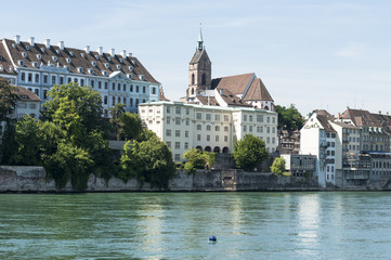 Basel, Altstadt mit Martinskirche und alte Universität, Schweiz