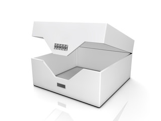 blank boxes isolated on white background