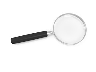 Magnifying glass isolated on white