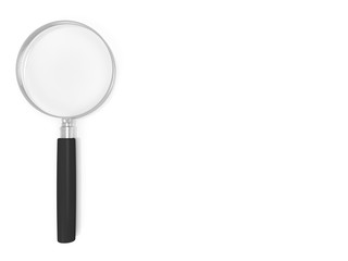 Magnifying glass isolated on white