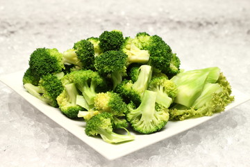 closeup detail of boiled broccoli