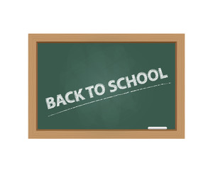 Fototapeta premium Chalkboard with back to school text