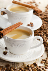Cups of espresso