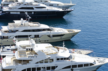 expensive yachts in harbor of monaco