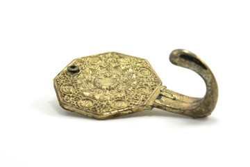 Golden hanger for clothes