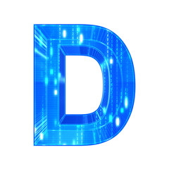 Matrix style alphabet. With clipping path