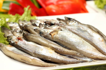 uncooked trunk small fish