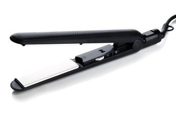 Hair iron, isolated on white