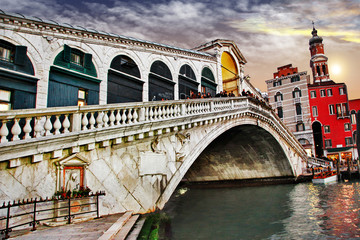 Rialto bridge, Venice - obrazy, fototapety, plakaty