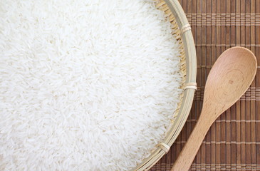 Uncooked white rice