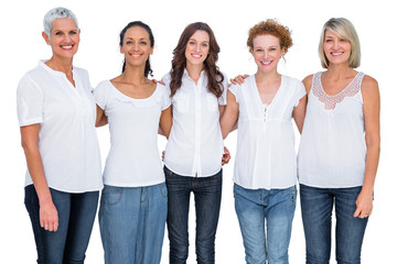 Fototapeta premium Cheerful casual models posing together