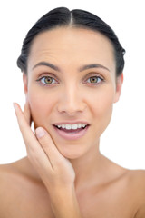 Obraz premium Smiling sensual model posing in close up