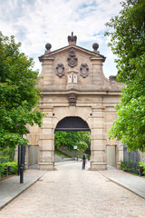 Fototapeta na wymiar Main Gate to National Monument in Vysehrad Praha, Czech Republic