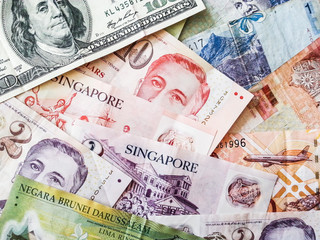 Obraz premium a collection of various currencies from countries the globe