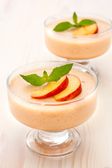 Delicious peach mousse
