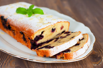 Biscuit with blueberry