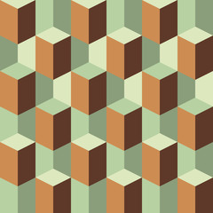 abstract retro geometric three dimension pattern