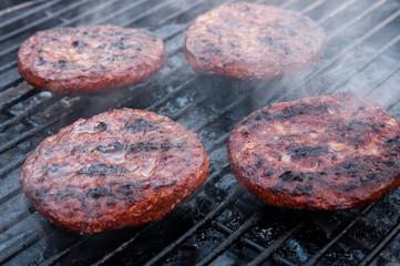 Burgers on the barbeque