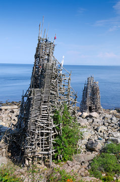 Nimis towers on Swedish coast