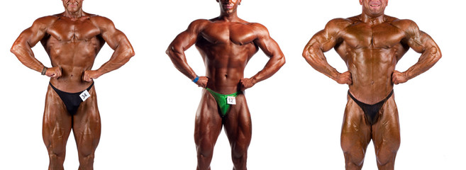 Naklejka premium bodybuilders flexing