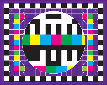 monoskop na fialove triko