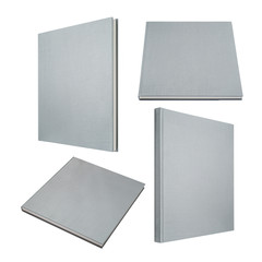Grey book isolated on white