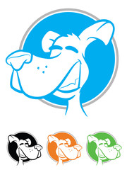 Illustration of a smiling dog icon set
