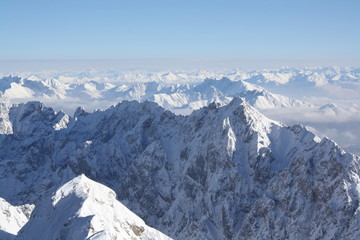 Alpenblick von Zugspitze