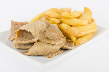 Donner Meat & Chips - Spicy lamb kebab slices served with fries