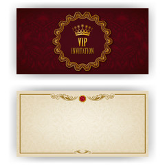 Elegant template for vip luxury invitation