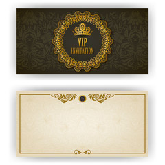 Elegant template for vip luxury invitation