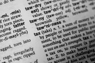 dictionary definition of tax