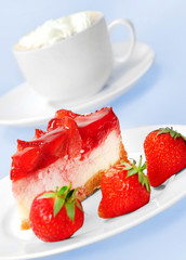 Cake with strawberry