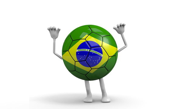 wave from Brazilian puppet with alpha channel