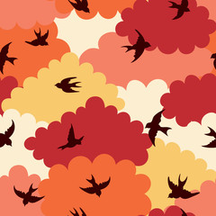 Clouds seamless pattern