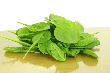 spinach leaves closeup
