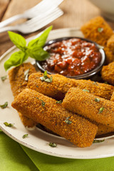 Homemade Fried Mozzarella Sticks