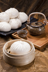 Chinese food, steamed bun